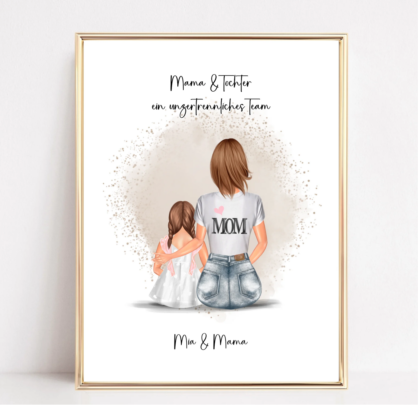 Mama & Kinder Poster Personalisiert