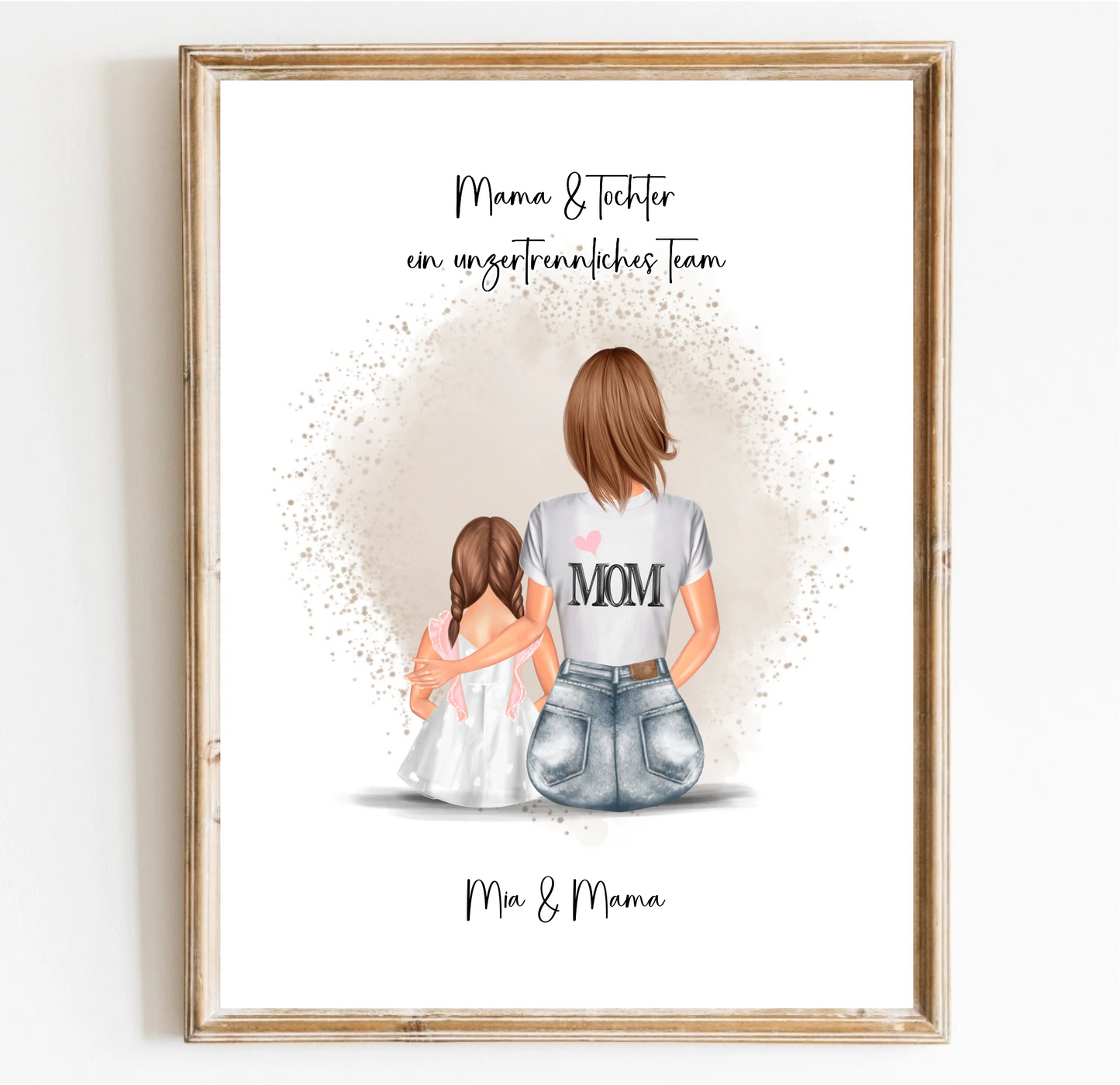 Mama & Kinder Poster Personalisiert