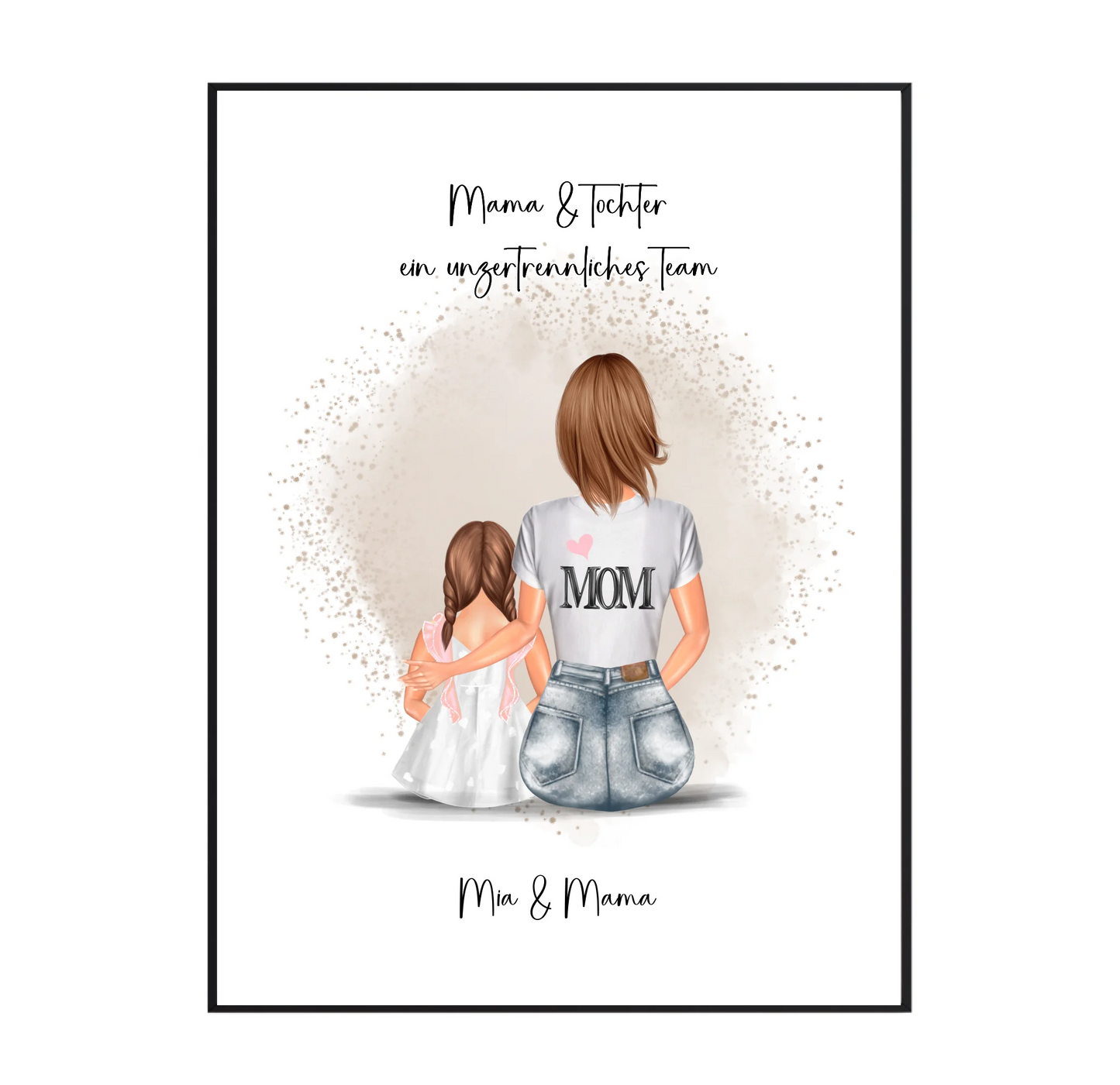 Mama & Kinder Poster Personalisiert