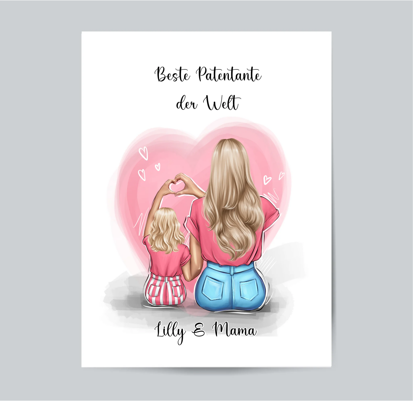 Patentante/Patenonkel Personalisierte Poster Baby Kind