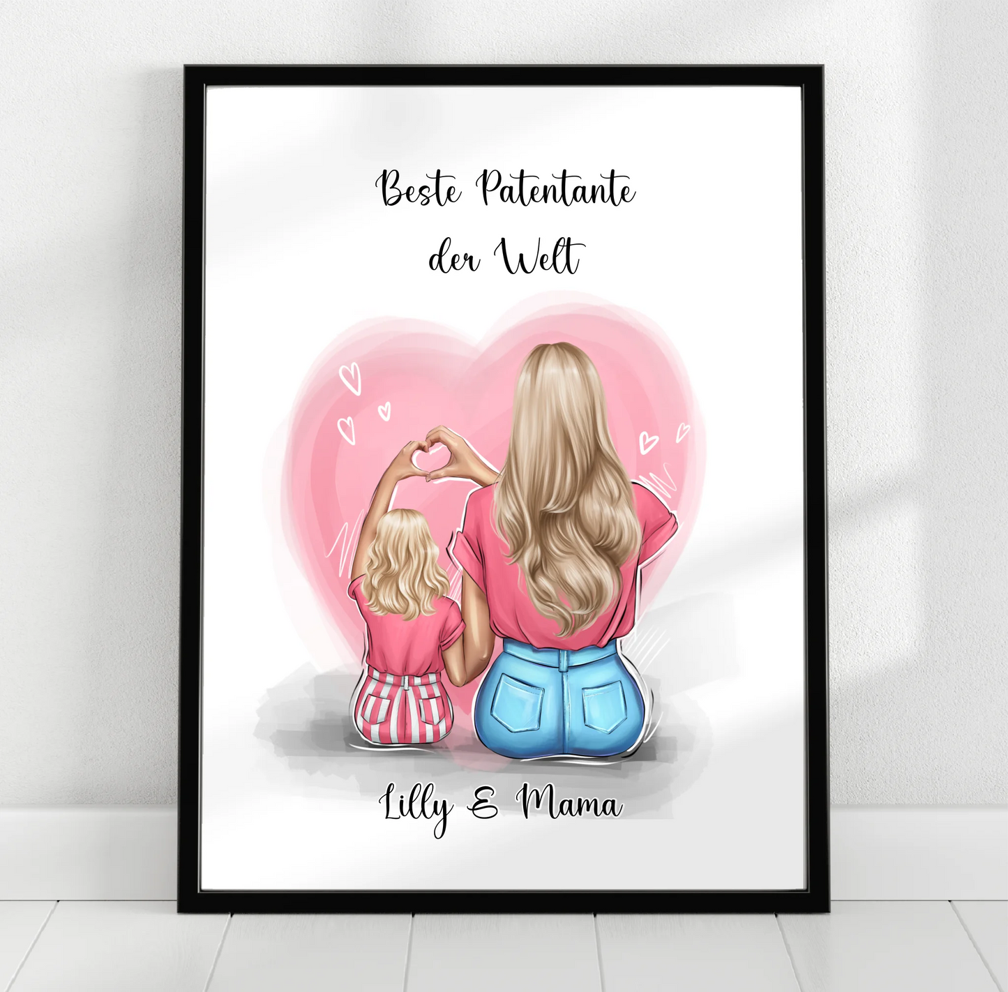 Patentante/Patenonkel Personalisierte Poster Baby Kind
