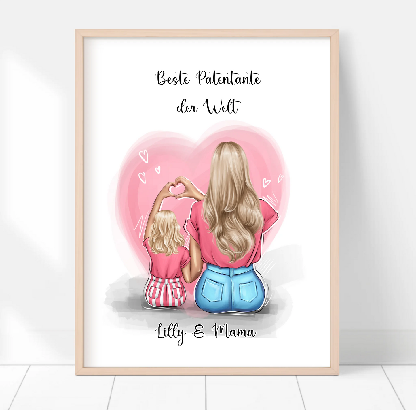 Patentante/Patenonkel Personalisierte Poster Baby Kind