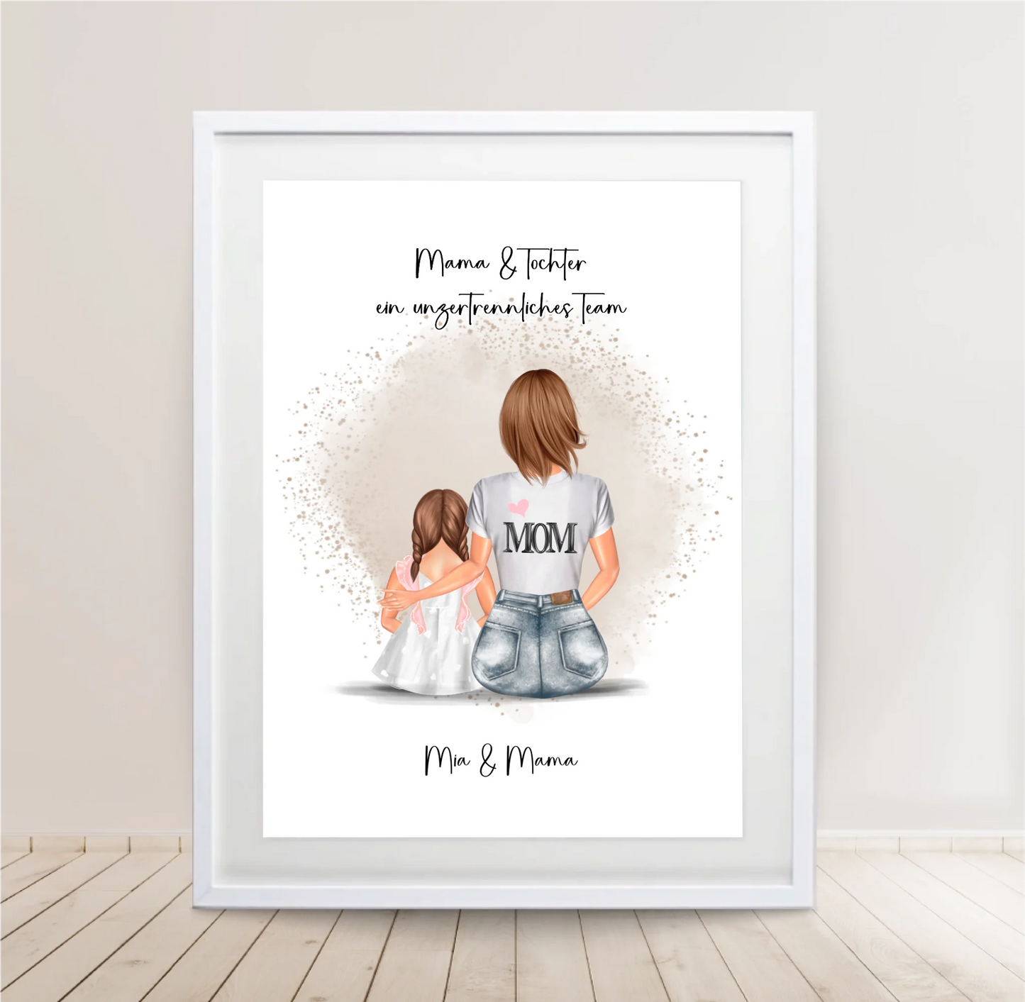Mama & Kinder Poster Personalisiert