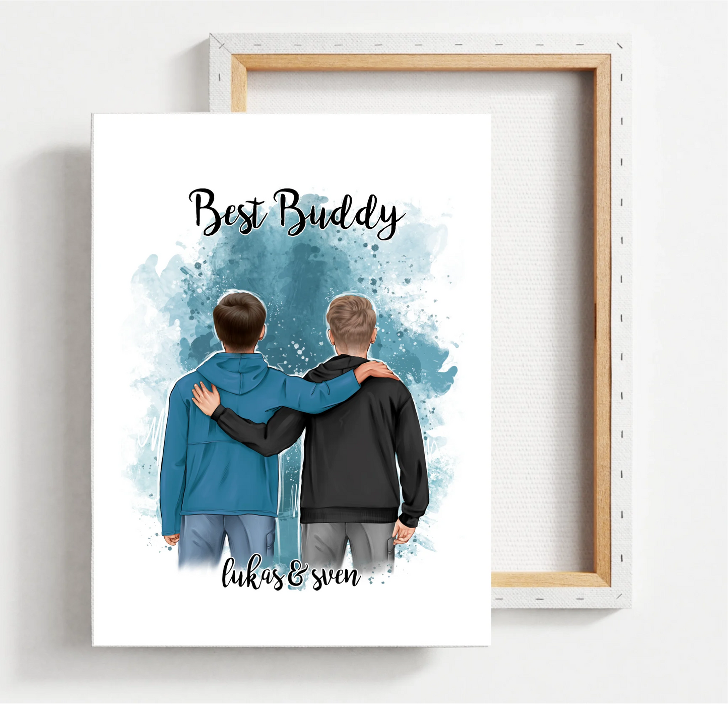 2 Freunde/Brüder Männer Poster Personalisiert