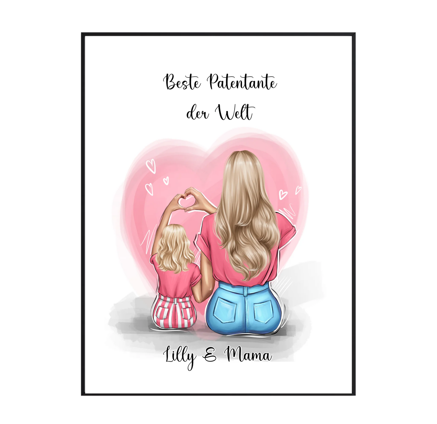 Patentante/Patenonkel Personalisierte Poster Baby Kind