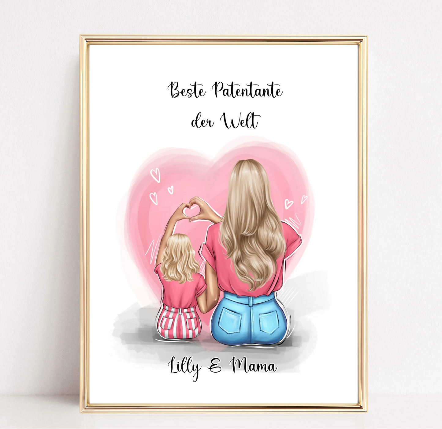 Patentante/Patenonkel Personalisierte Poster Baby Kind