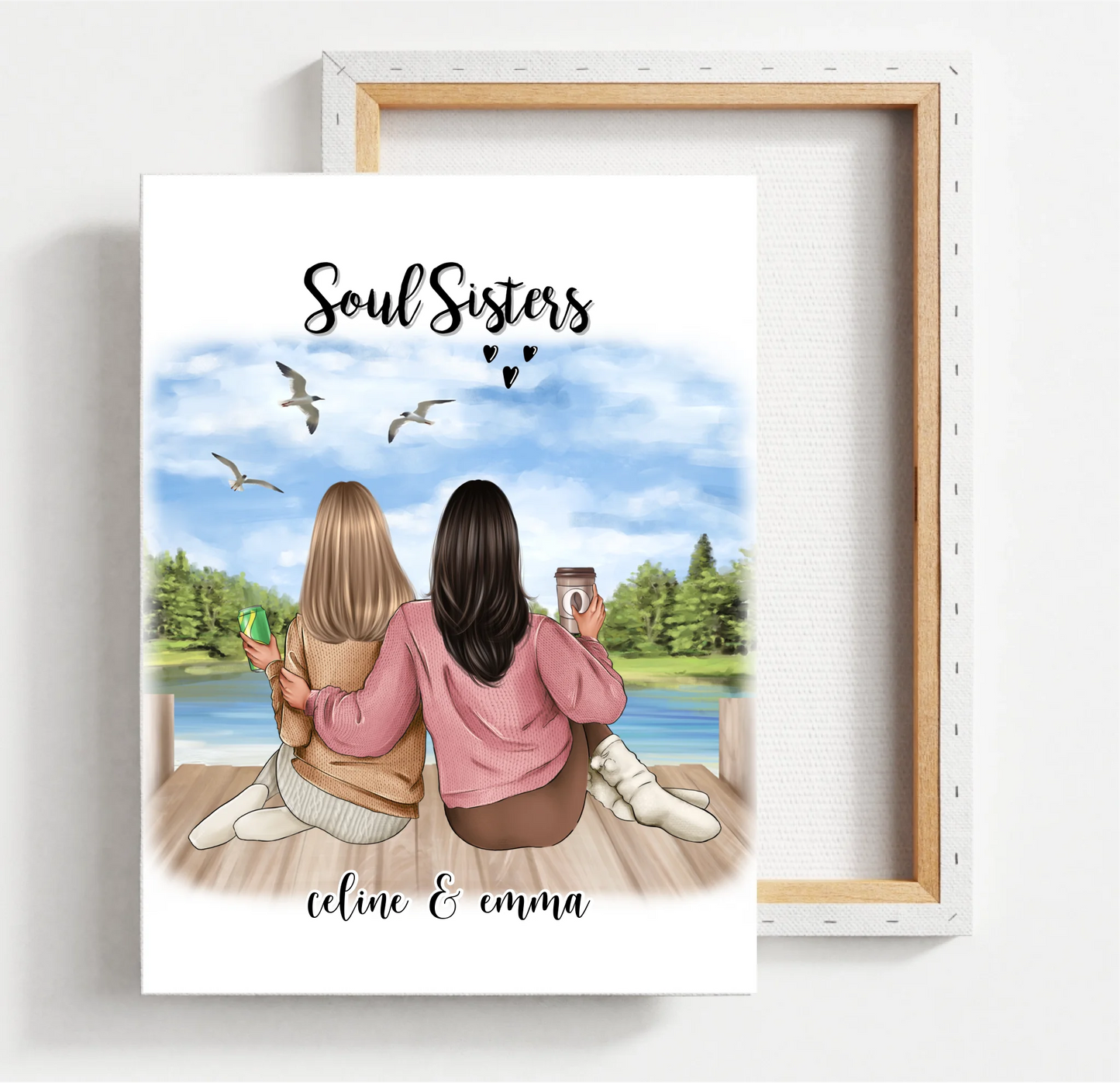 2-3 Freundinnen Poster Personalisiert