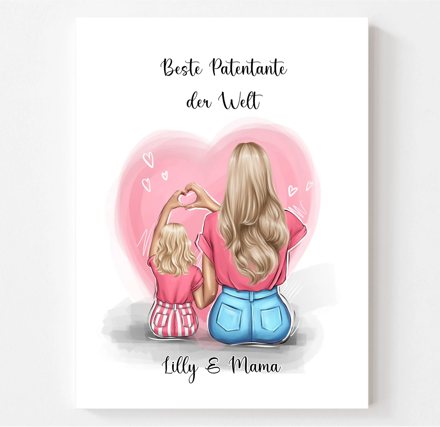 Patentante/Patenonkel Personalisierte Poster Baby Kind