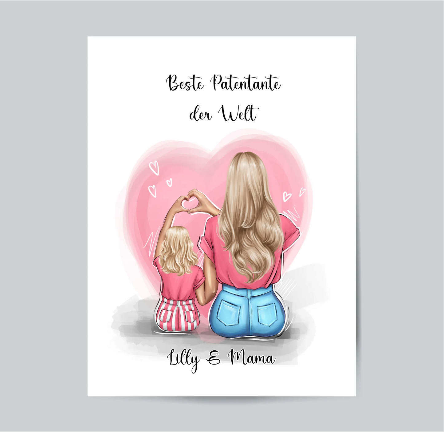Patentante/Patenonkel Personalisierte Poster Baby Kind