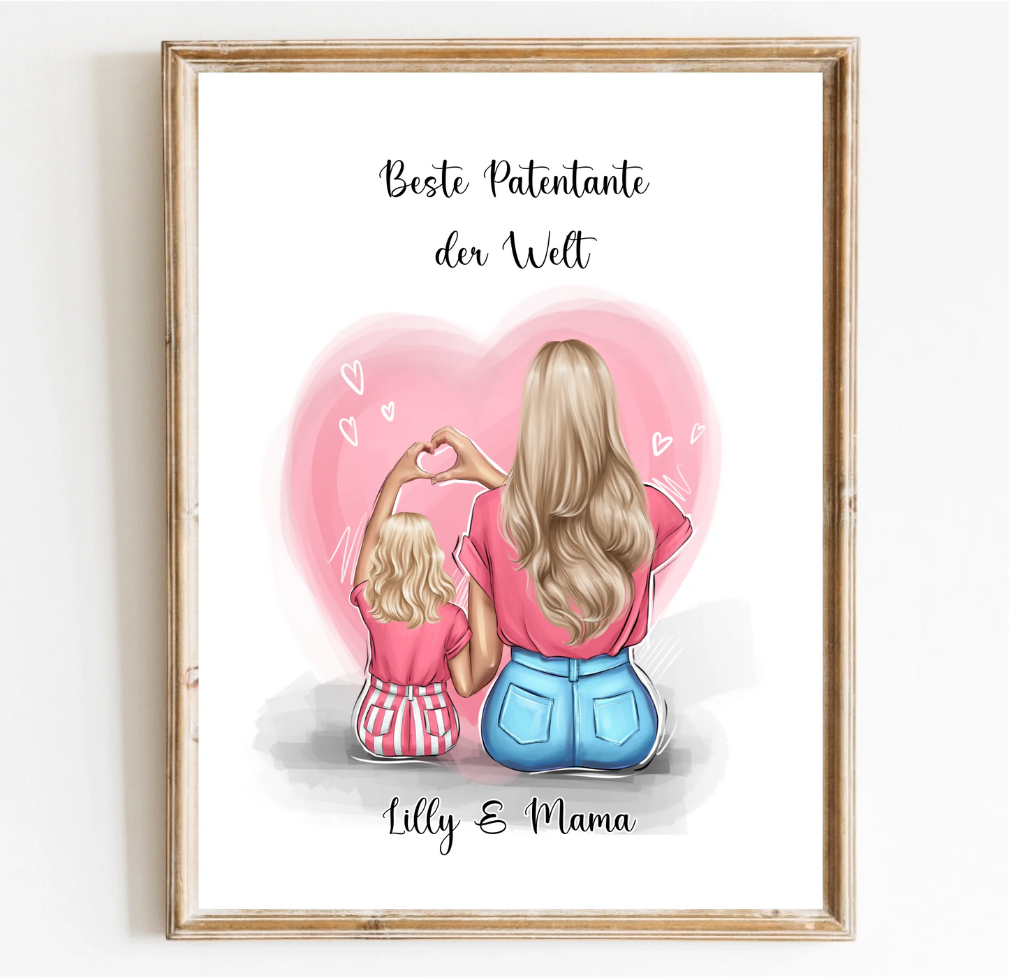 Patentante/Patenonkel Personalisierte Poster Baby Kind