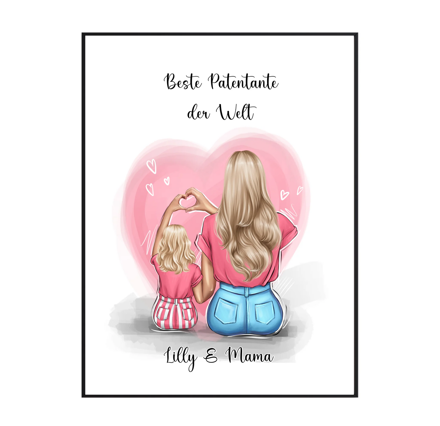 Patentante/Patenonkel Personalisierte Poster Baby Kind