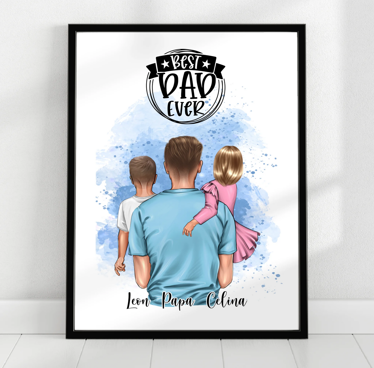 Papa & 1-2 Kinder Poster