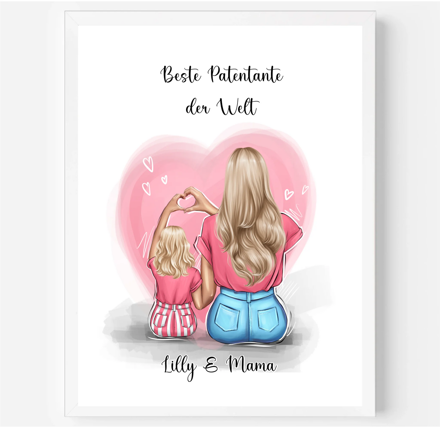 Patentante/Patenonkel Personalisierte Poster Baby Kind