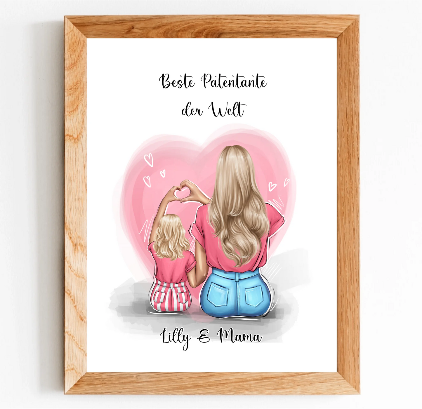 Patentante/Patenonkel Personalisierte Poster Baby Kind