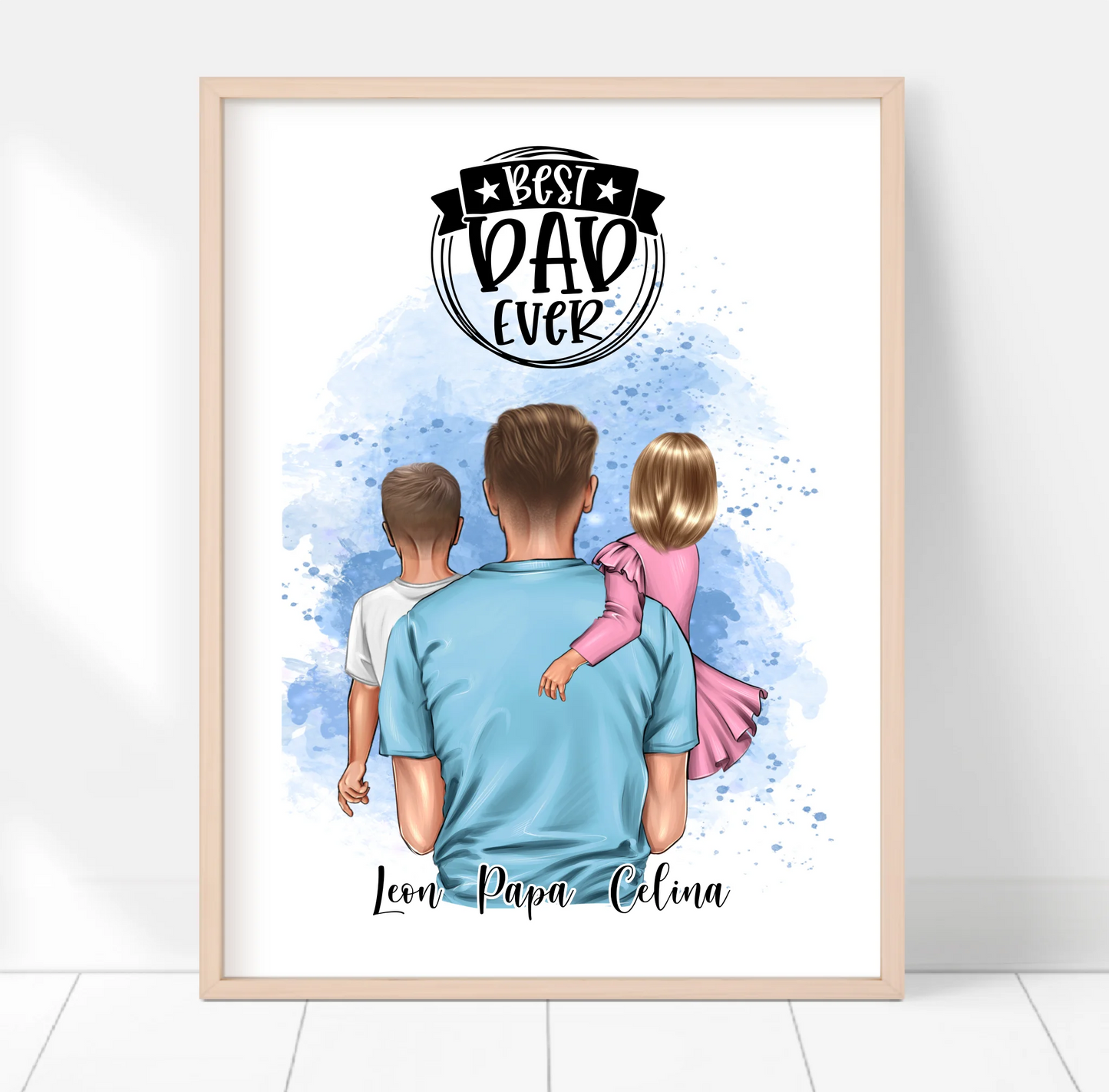 Papa & 1-2 Kinder Poster