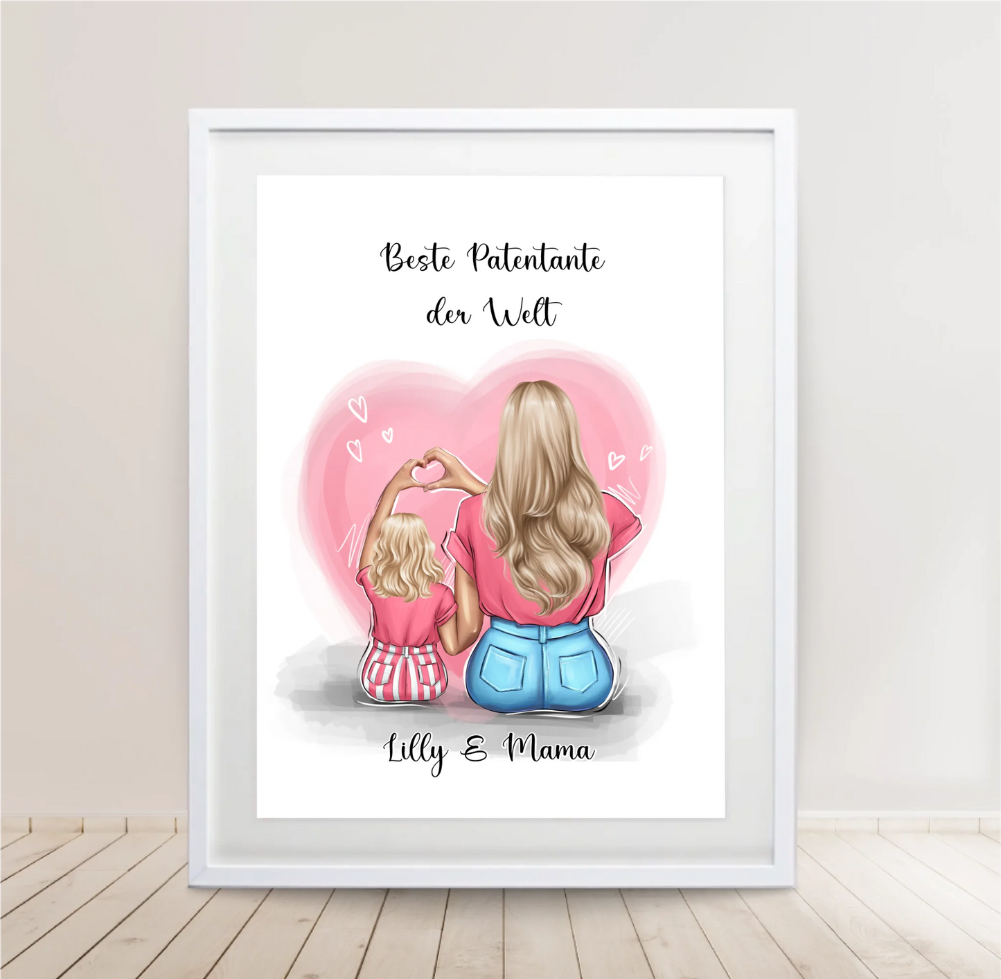 Patentante/Patenonkel Personalisierte Poster Baby Kind