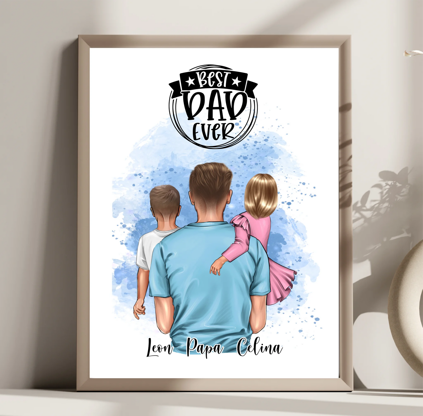 Papa & 1-2 Kinder Poster