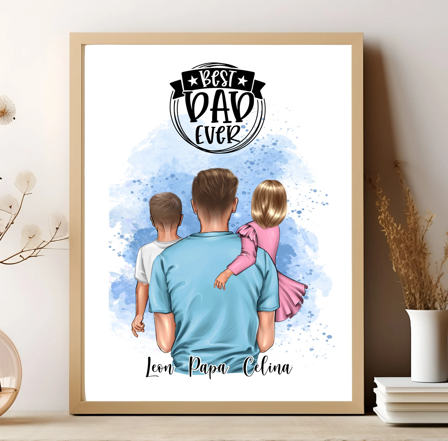 Papa & 1-2 Kinder Poster
