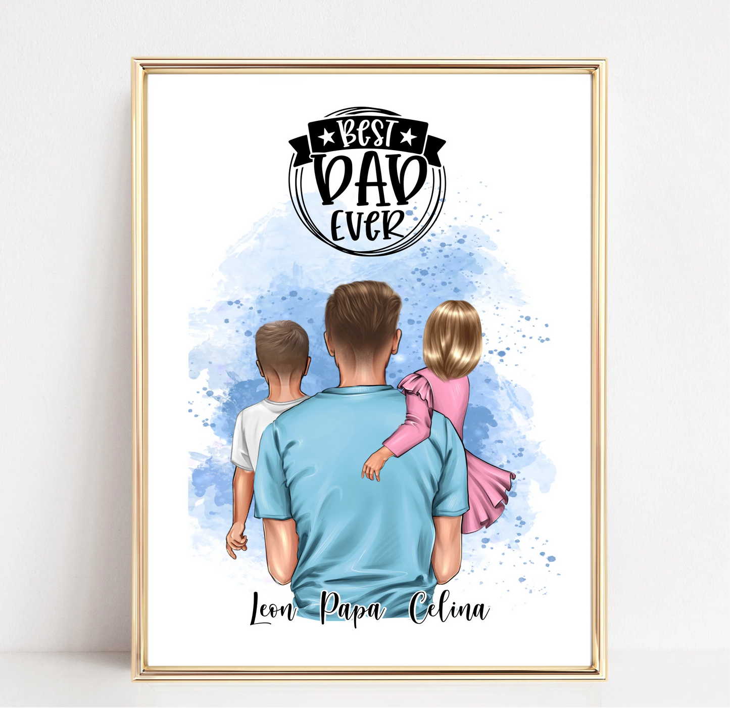 Papa & 1-2 Kinder Poster