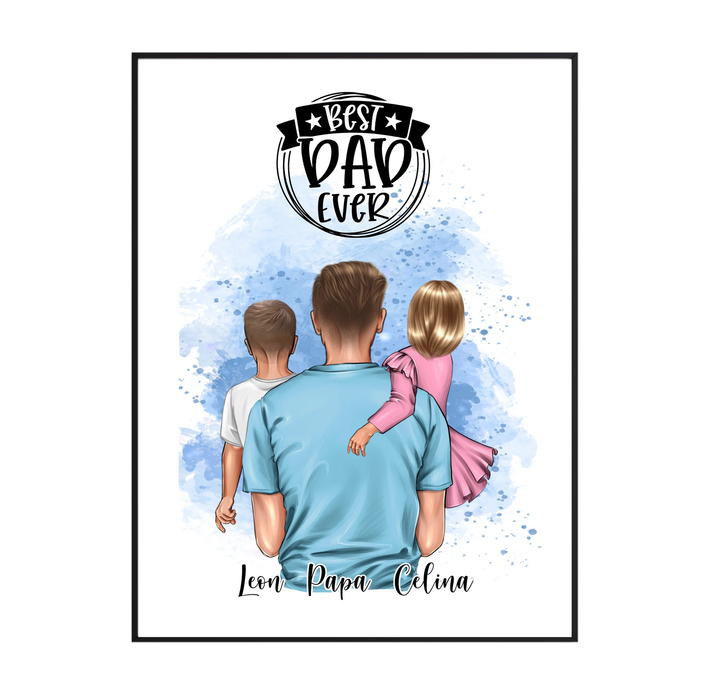 Papa & 1-2 Kinder Poster