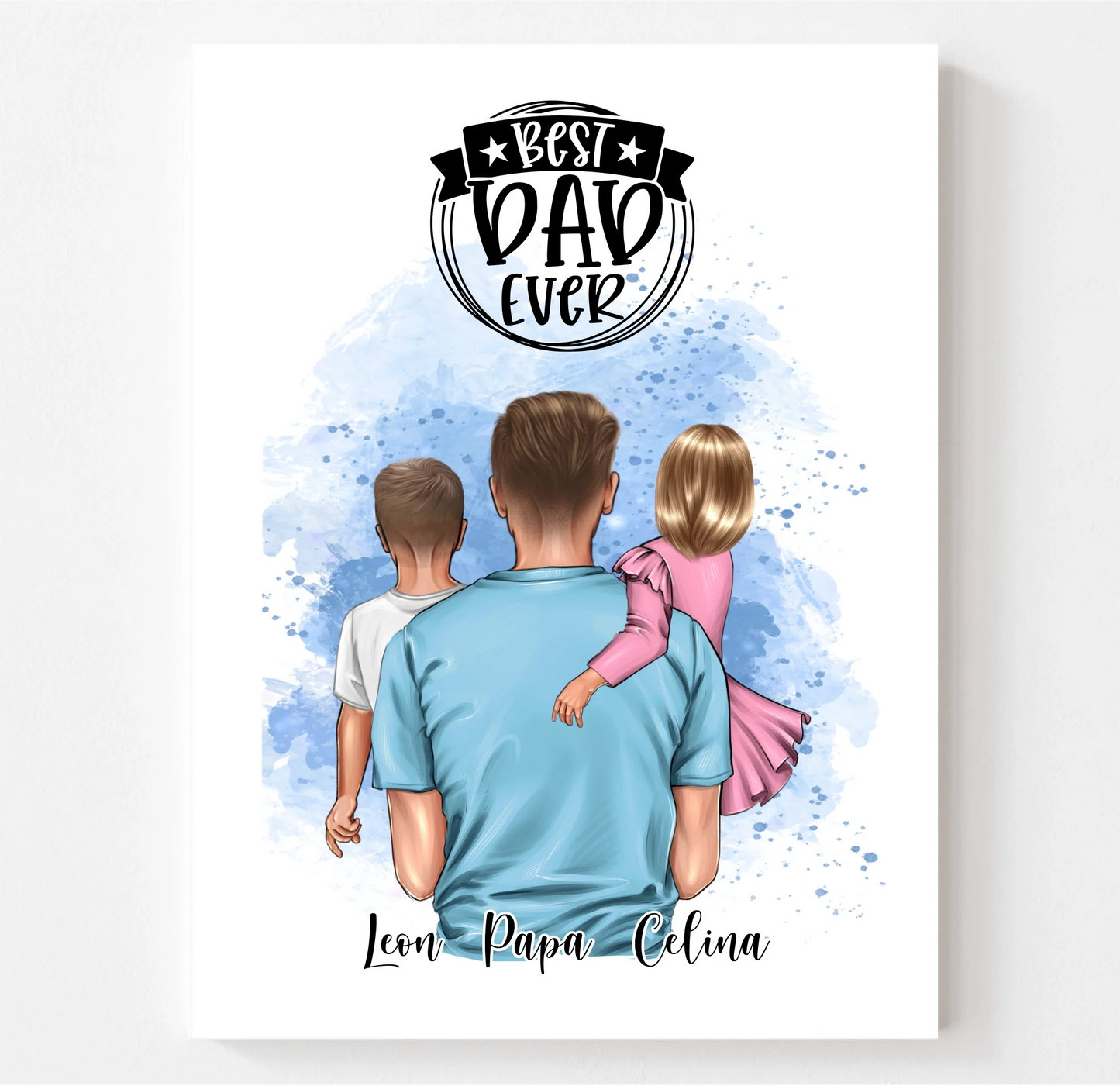 Papa & 1-2 Kinder Poster