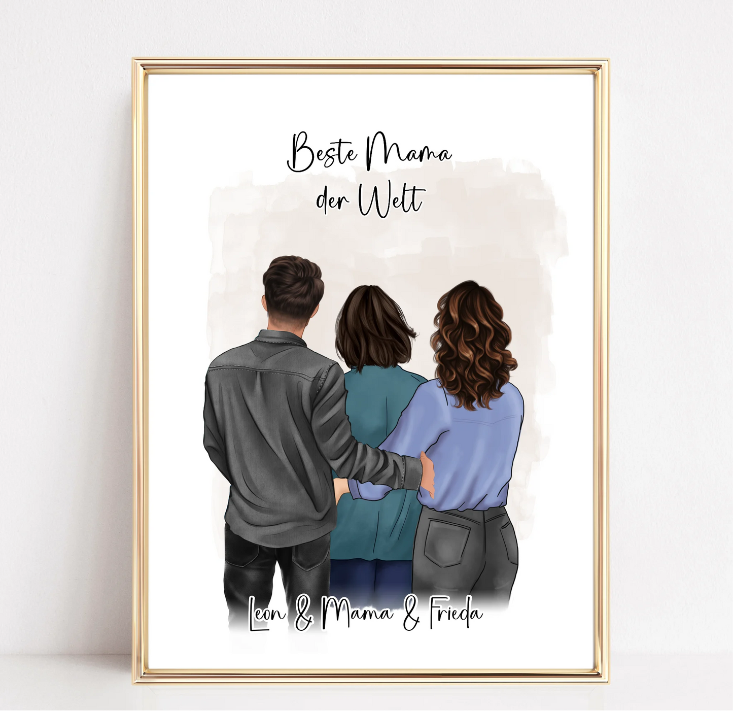 Mama mit Sohn & 1-2 Töchter Poster