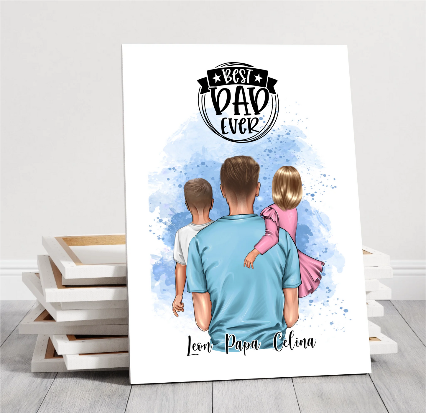 Papa & 1-2 Kinder Poster