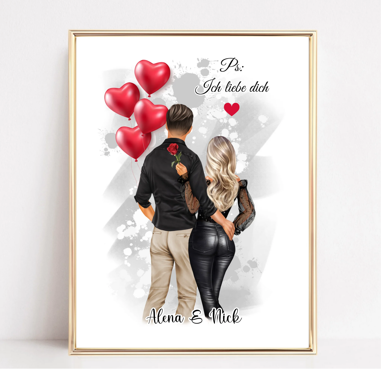 Paar Poster Personalisiert