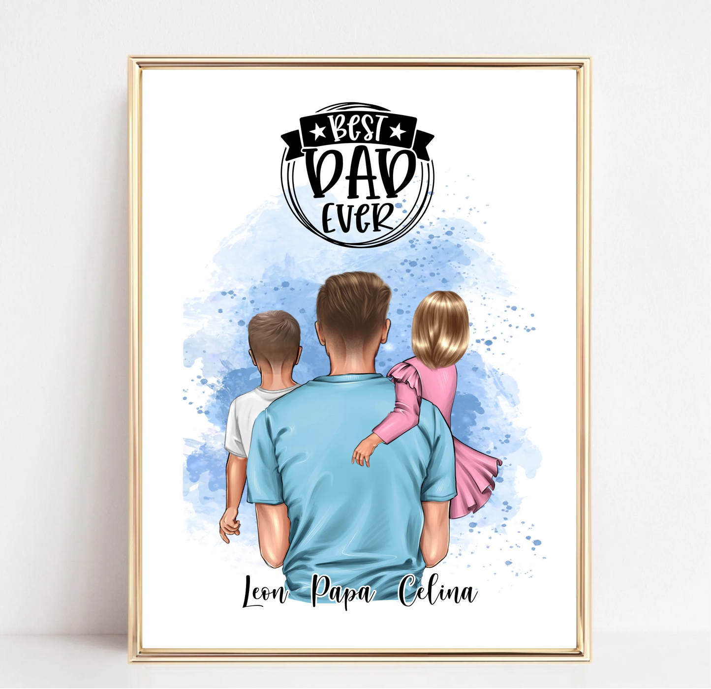 Papa & 1-2 Kinder Poster