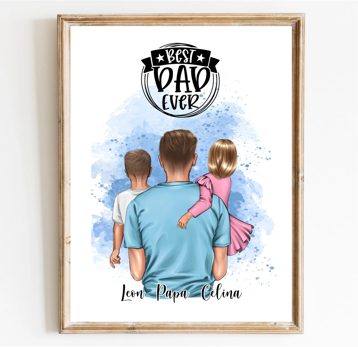 Papa & 1-2 Kinder Poster