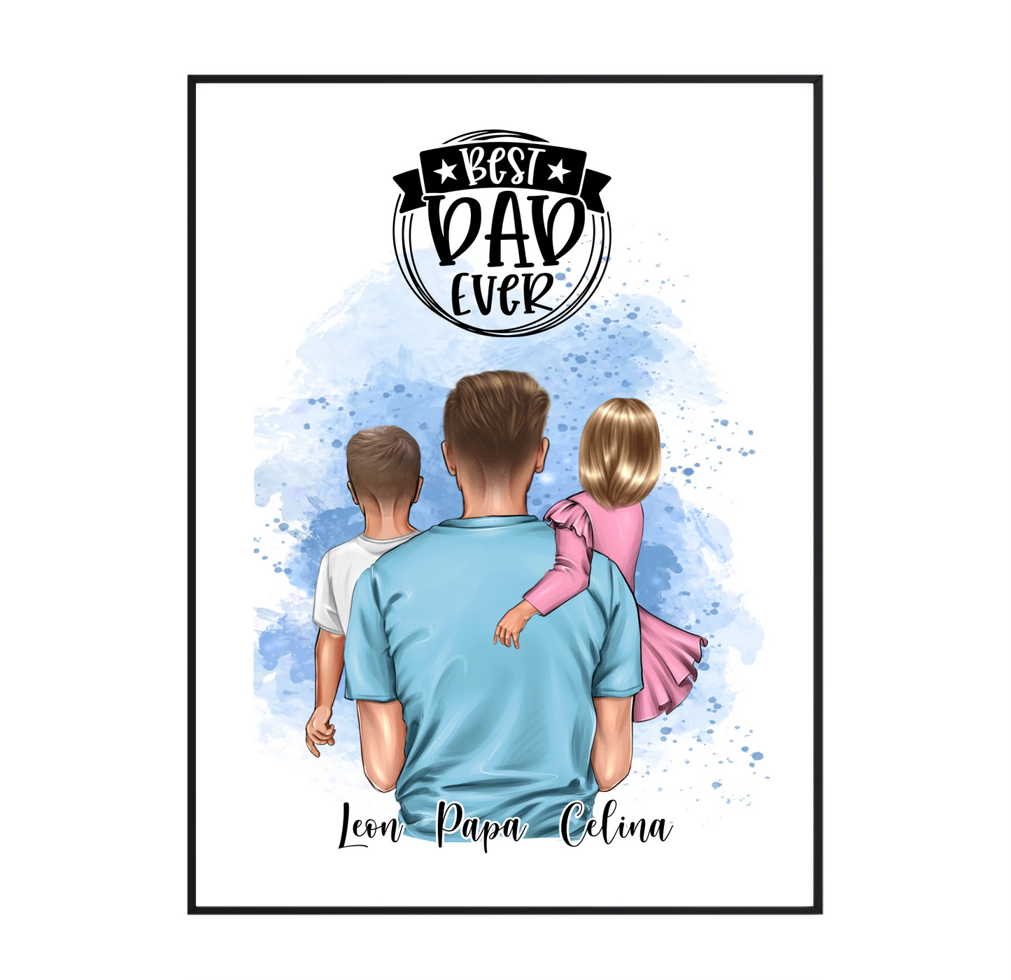 Papa & 1-2 Kinder Poster
