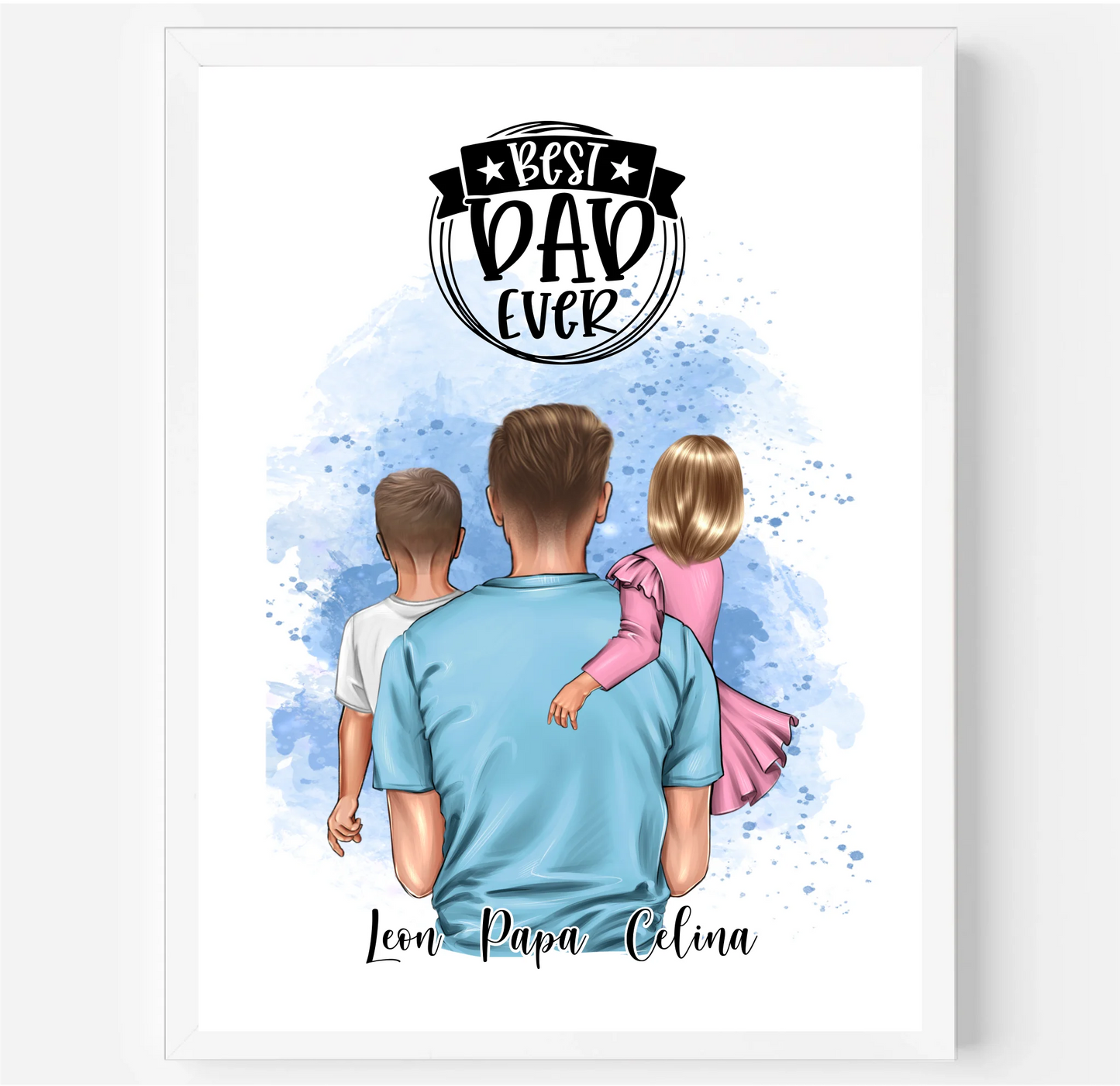 Papa & 1-2 Kinder Poster