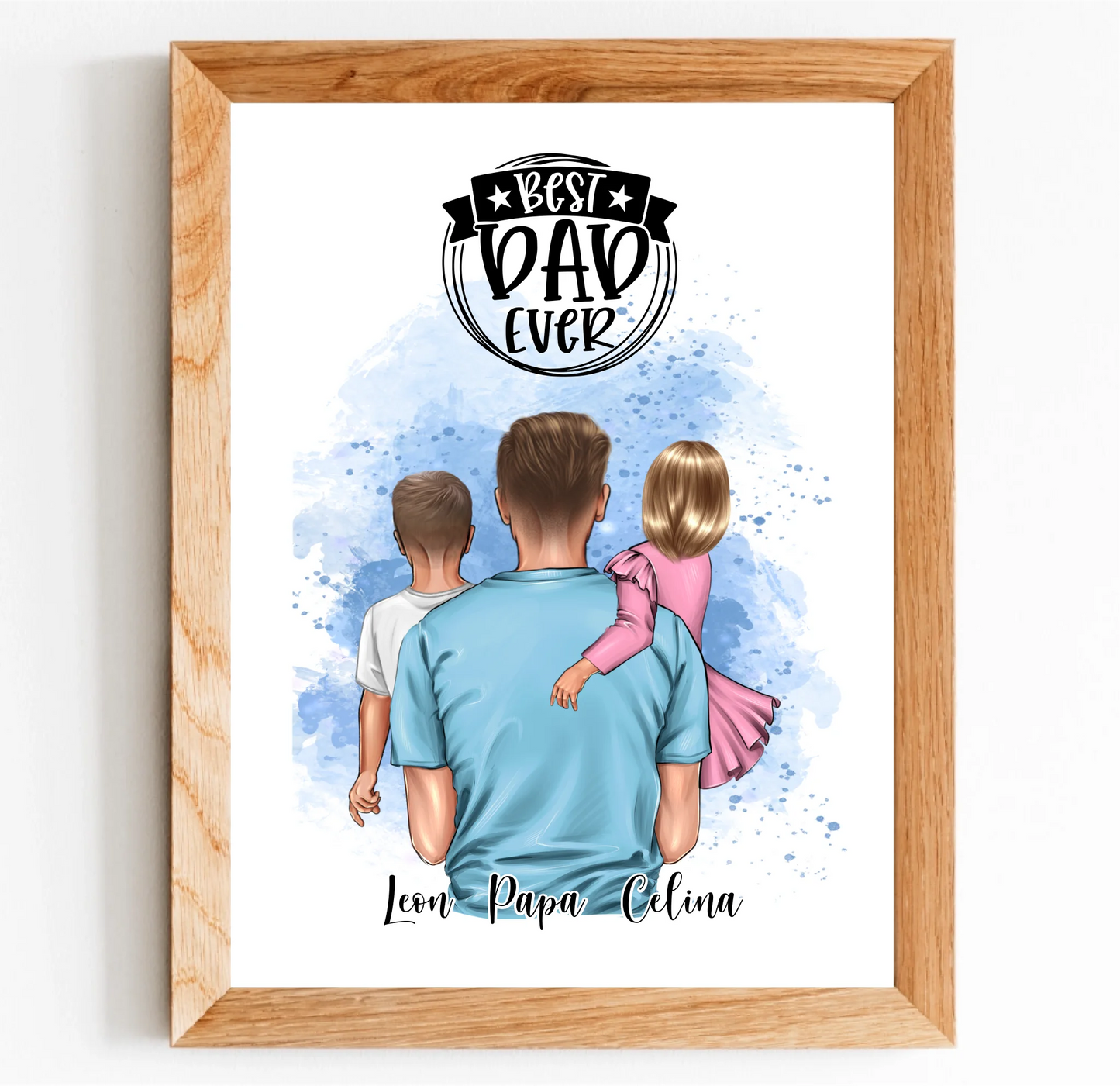 Papa & 1-2 Kinder Poster
