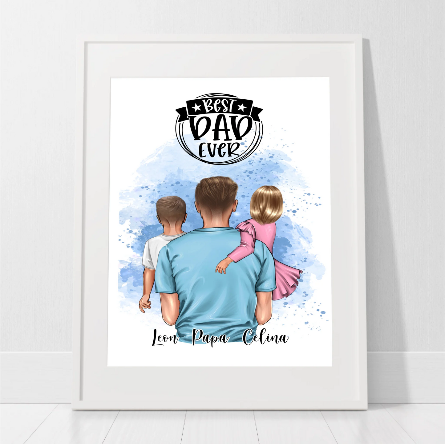 Papa & 1-2 Kinder Poster