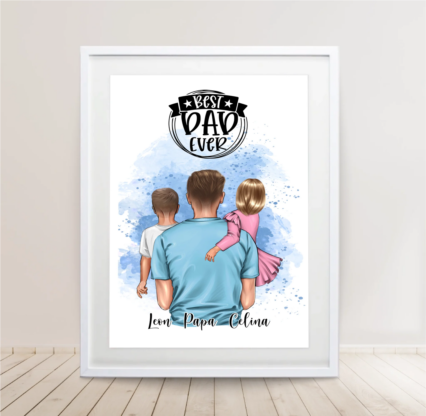 Papa & 1-2 Kinder Poster
