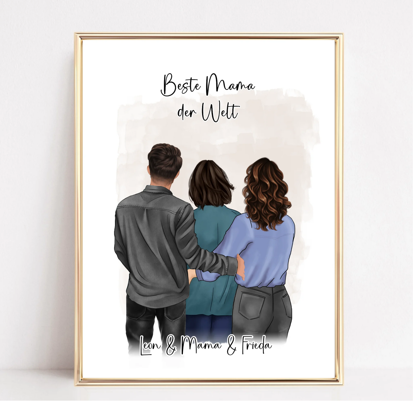 Mama mit Sohn & 1-2 Töchter Poster