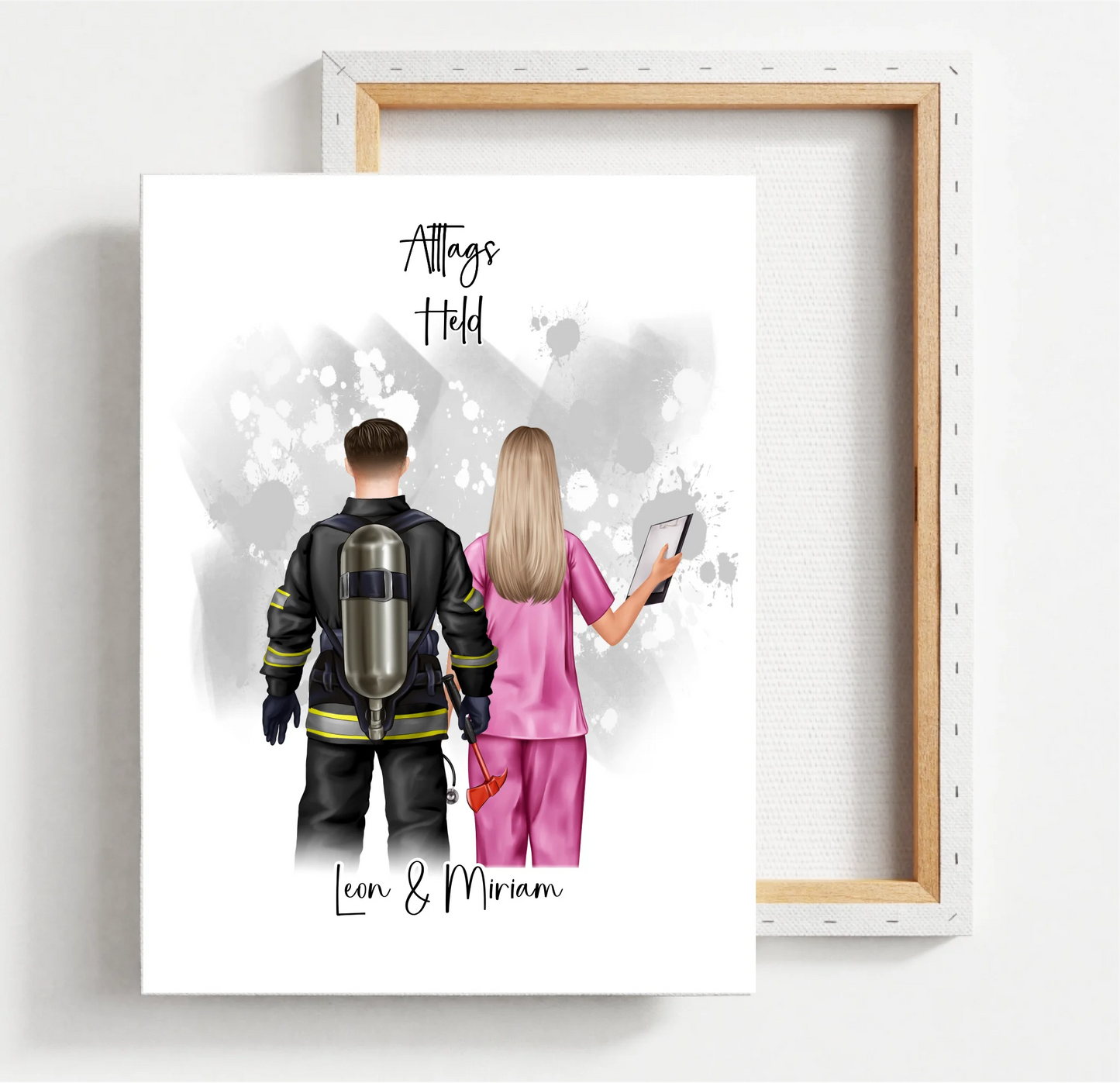Feuerwehr & Krankenschwester Poster