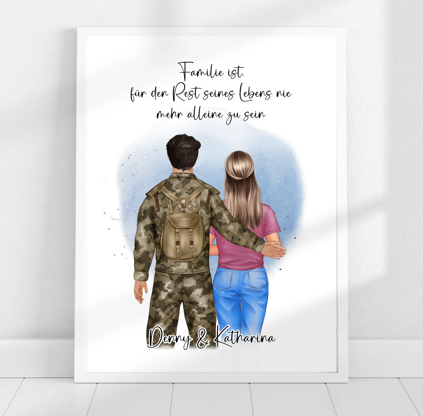 Soldat/in & Frau + 1-2 Kinder Poster