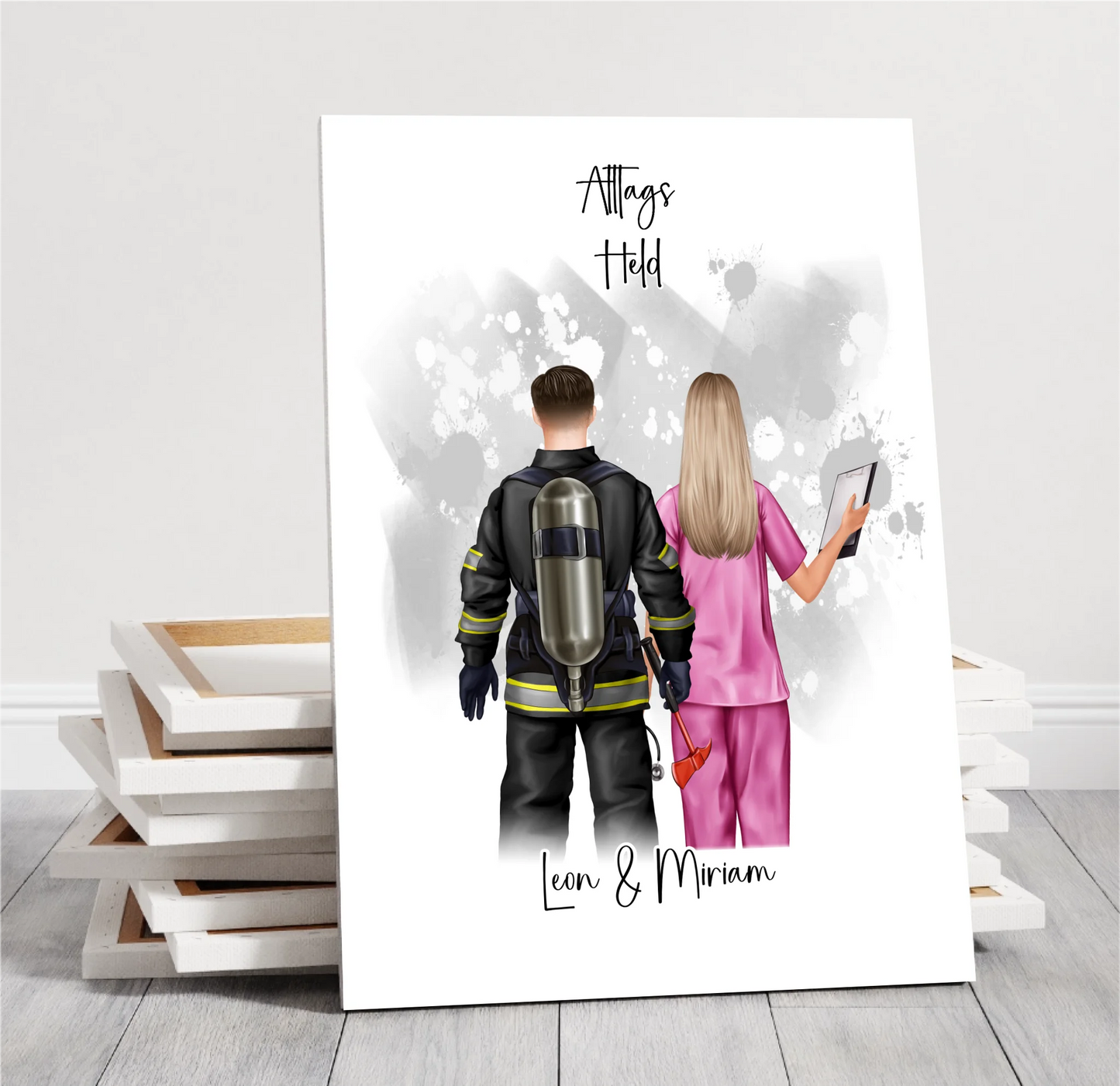 Feuerwehr & Krankenschwester Poster