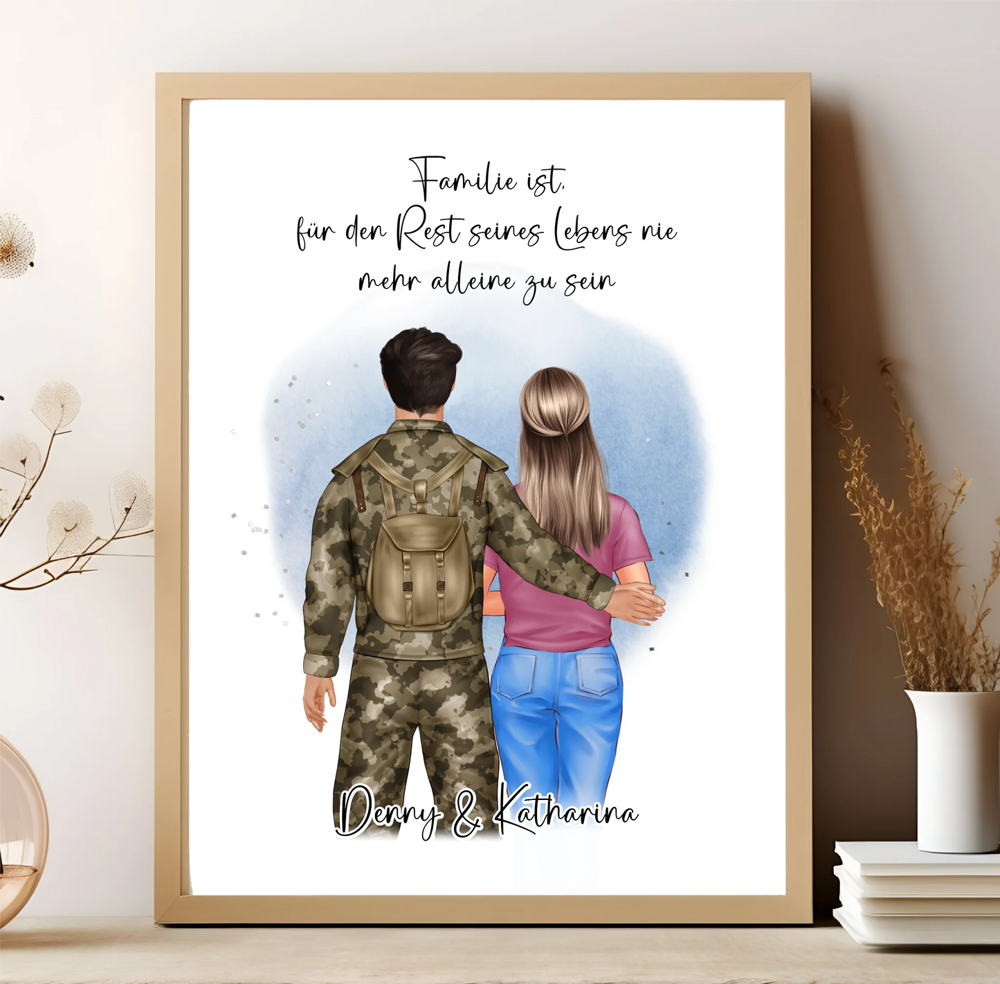 Soldat/in & Frau + 1-2 Kinder Poster