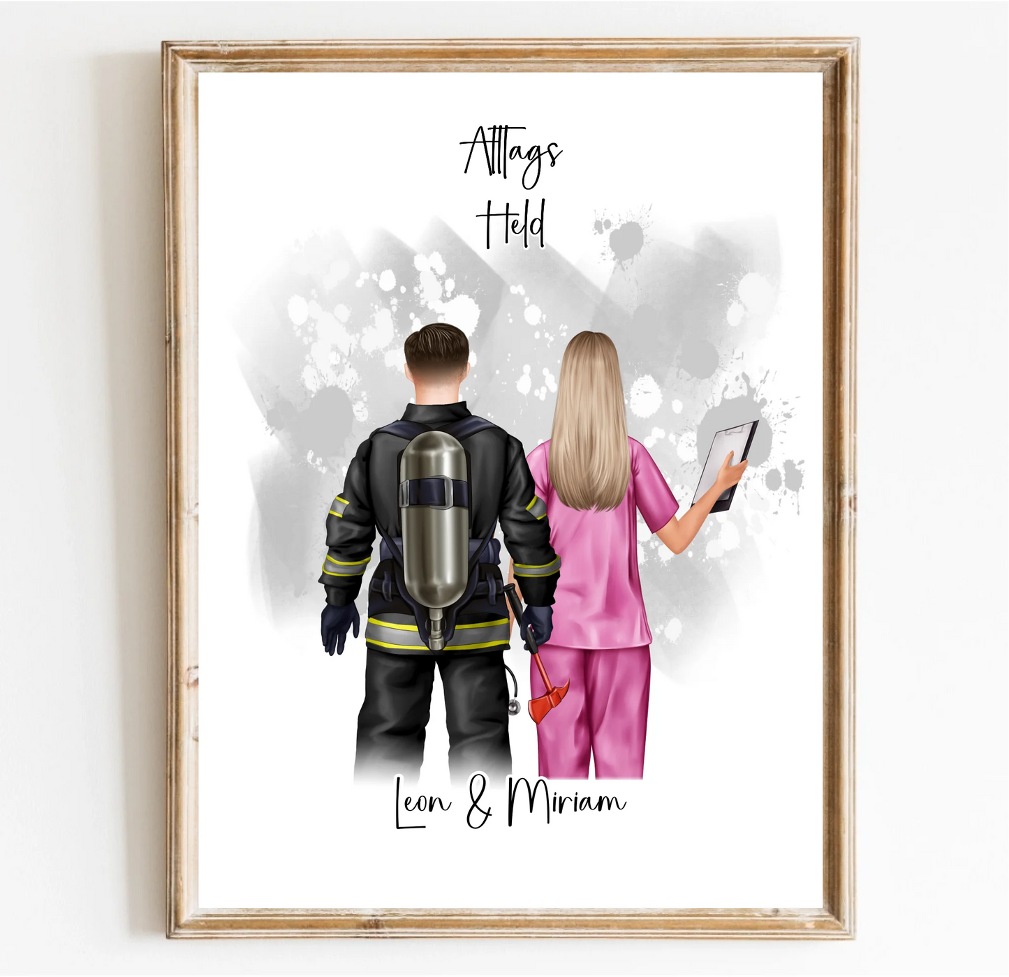Feuerwehr & Krankenschwester Poster