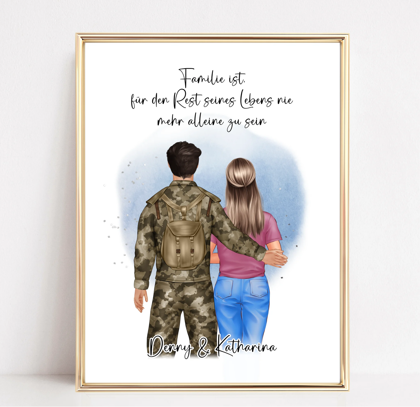 Soldat/in & Frau + 1-2 Kinder Poster