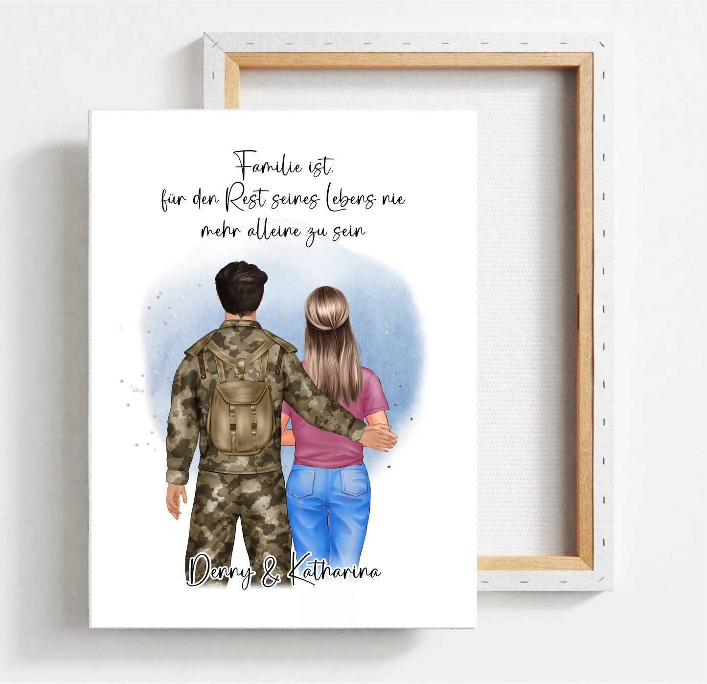Soldat/in & Frau + 1-2 Kinder Poster