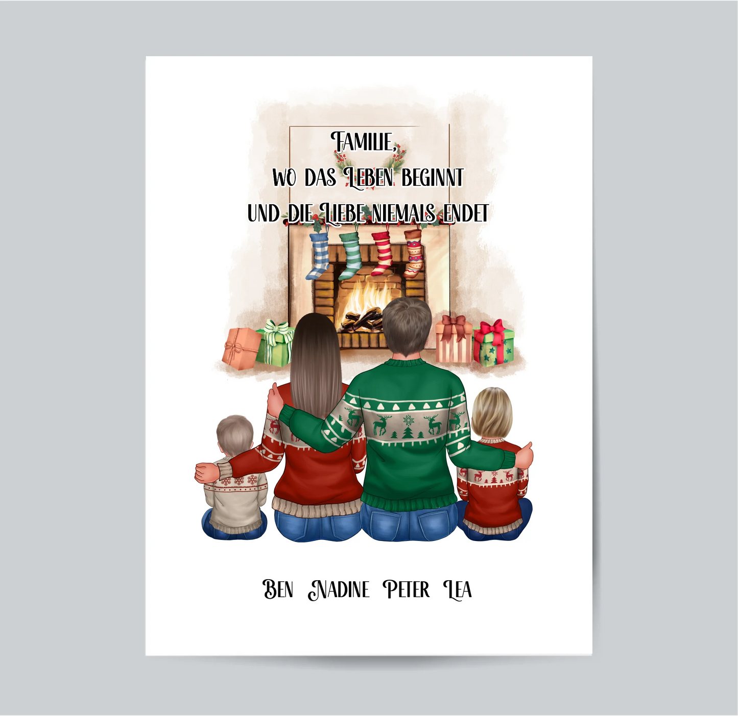 Familie 3-5 Personen + Haustier Poster