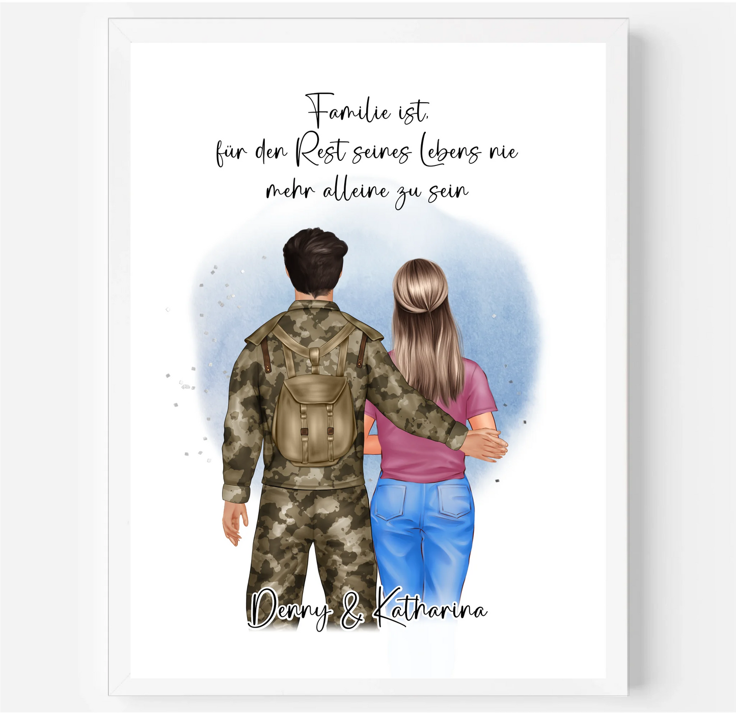 Soldat/in & Frau + 1-2 Kinder Poster