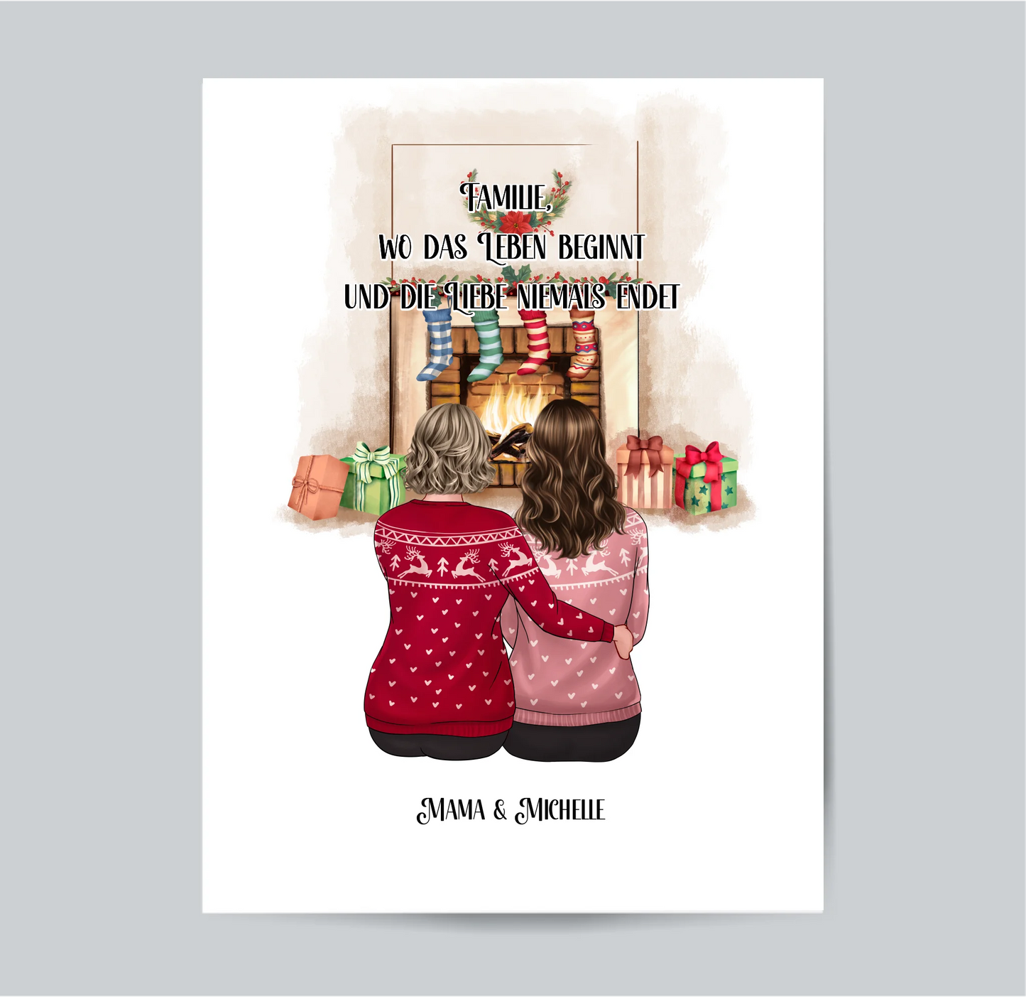 Mama & Tochter/Sohn Poster