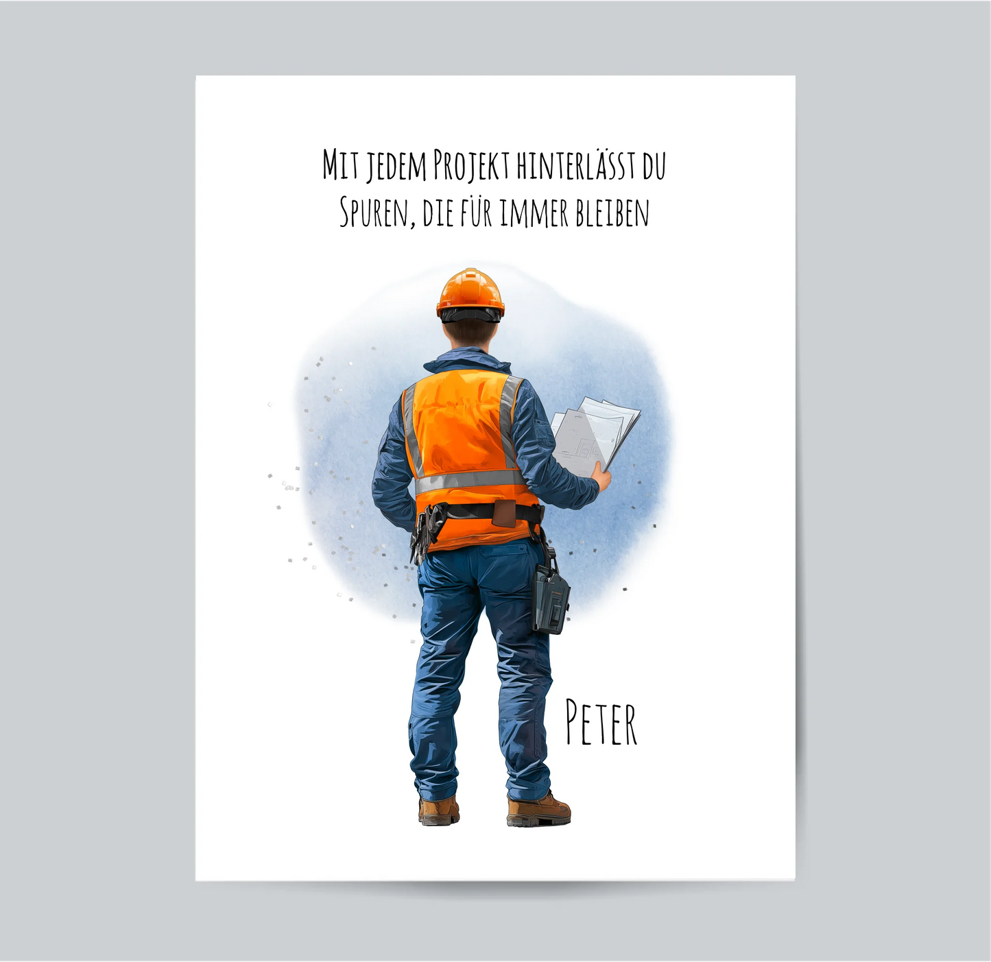 1-2 Personen (Mann/Frau) Ingenieur, Bauarbeiter, Projektleiter,... Poster