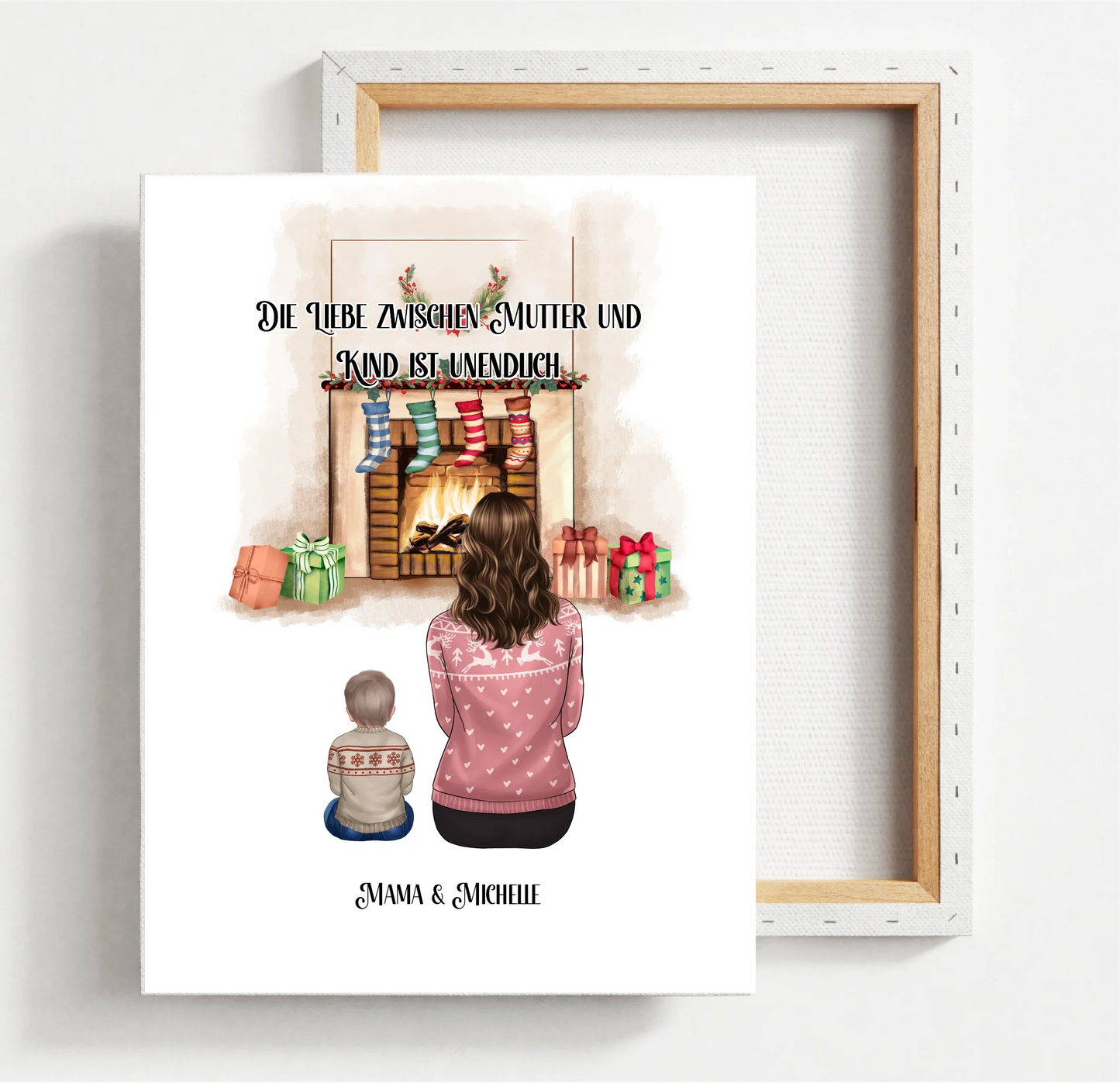 Mama & 1-3 Kinder Winter Poster