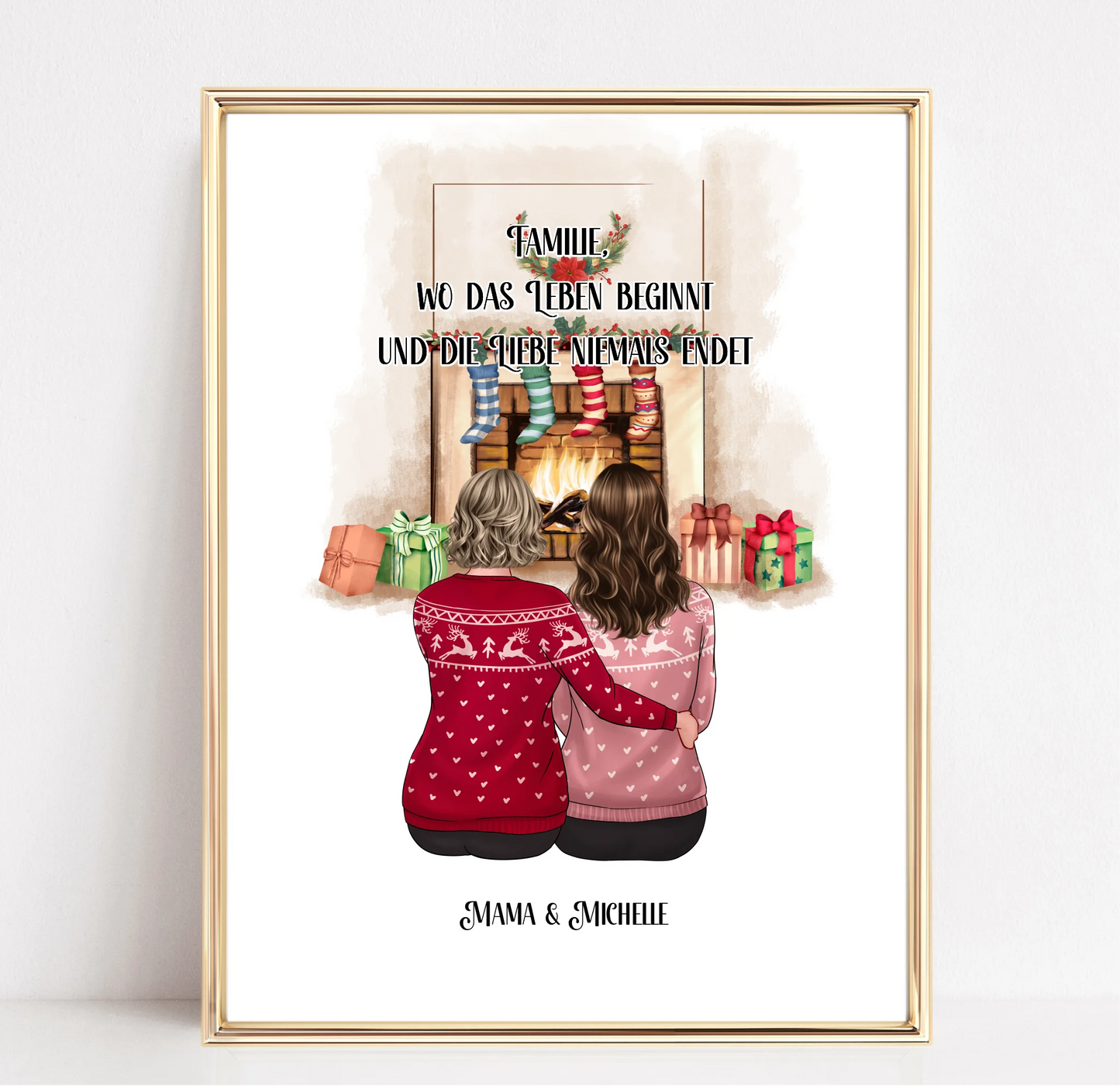 Mama & Tochter/Sohn Poster