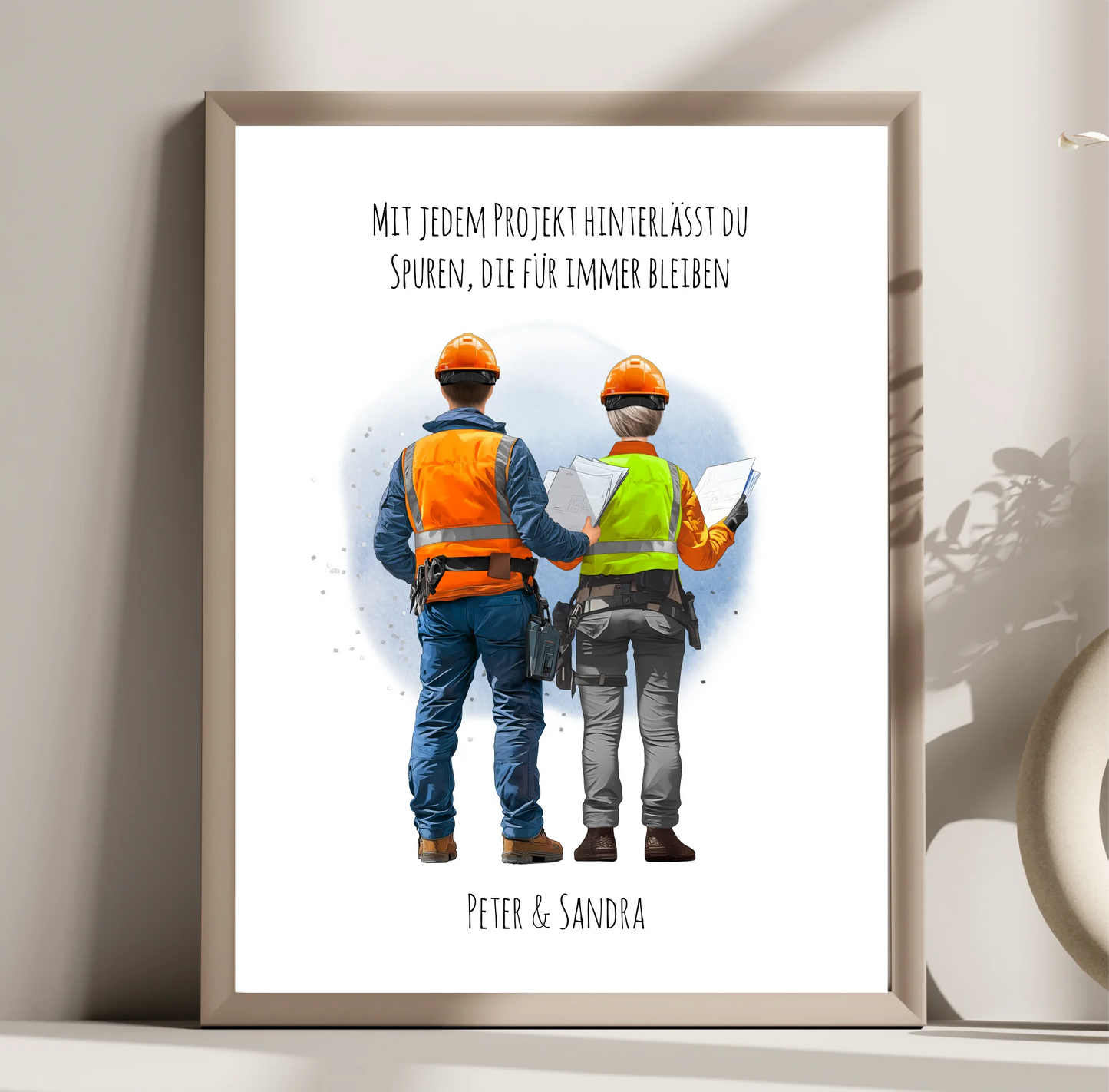 1-2 Personen (Mann/Frau) Ingenieur, Bauarbeiter, Projektleiter,... Poster